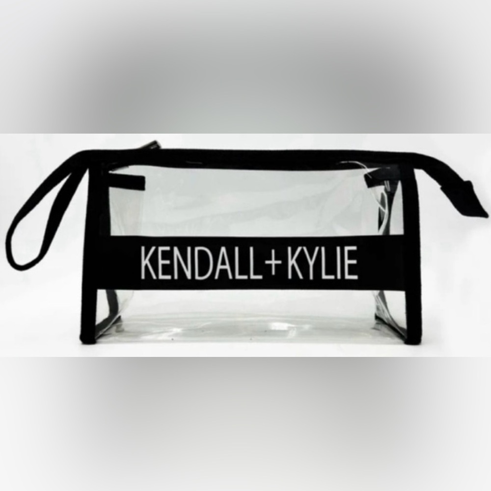 NEW (4) PIECE LOT KENDALL + KYLIE JENNER TRANSLUCENT COSMETIC MAKEUP BAG POUCHES